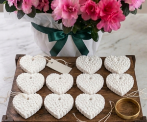 Διακοσμητικές Καρδιές από Φυσικό Γύψο (Σετ των 5) Φωτογραφία 2